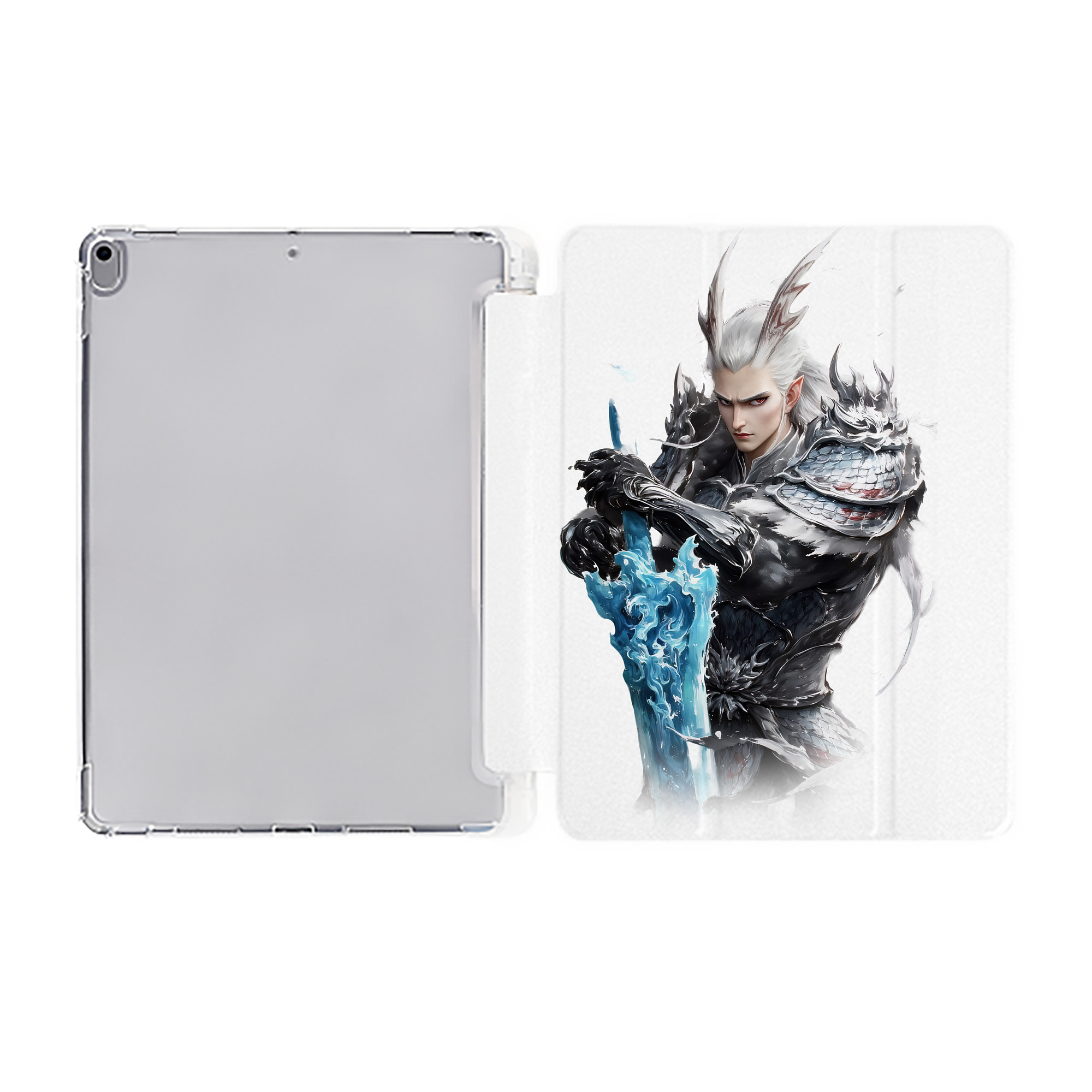（画像用） Ne Zha 2 ナタ 魔童の大暴れ IPad ケース ペン収納付き 三つ折りスタンド PUレザー×シリコン 対応機種9.5/10.5/10.9インチ